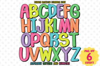 Bubble Rainbow Scribble Fonts for Creative Projects
