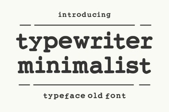 Modern Minimalist Typewriter Fonts for Design Projects